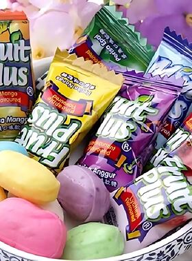 Fruit Plus马来西亚风味水果软糖果糖果果汁软糖网红零食500g包邮