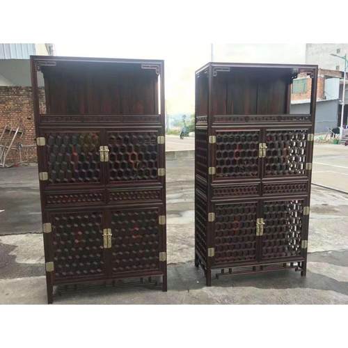 紫光檀东非黑黄檀博透格柜书柜书橱多宝阁储物架清式明式家具