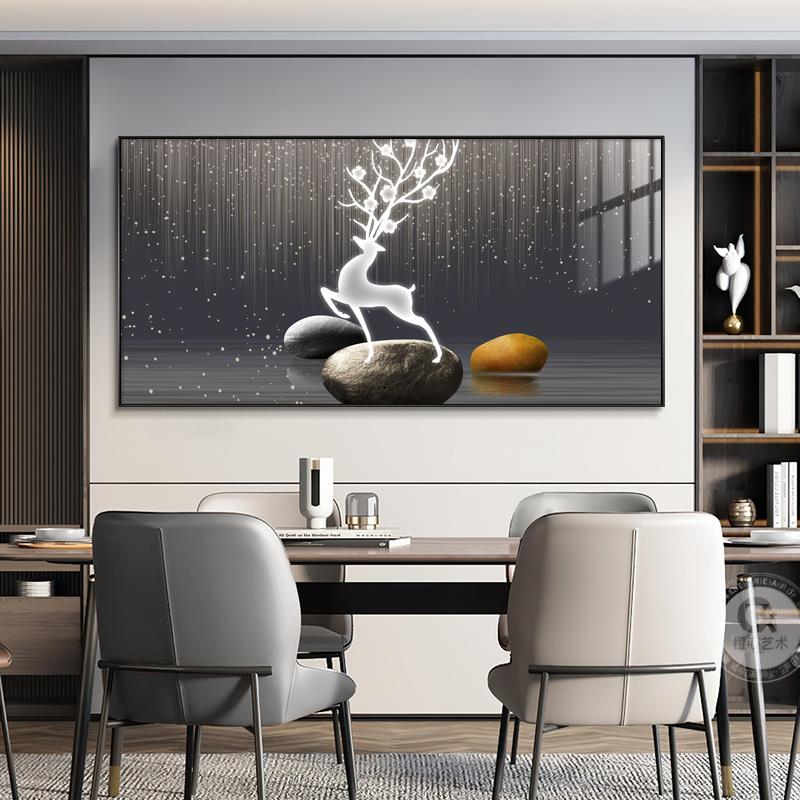 餐厅装饰画高档大气轻奢高级感现代简约挂画客厅餐桌背景墙壁画