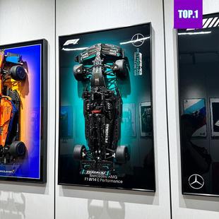 展示梅赛德斯奔驰AMG方程式赛车F1上墙相框F1兼容乐高42171机械组