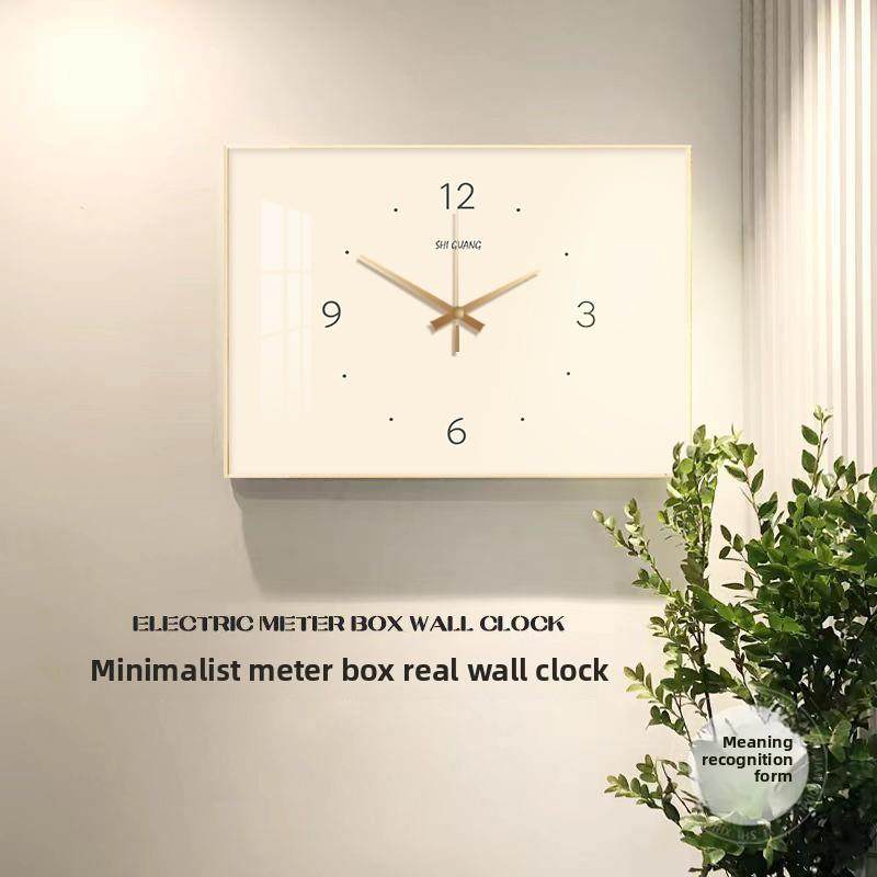 现代简易表箱装饰画配时钟配电箱多媒体箱弱电源阻塞时钟挂画