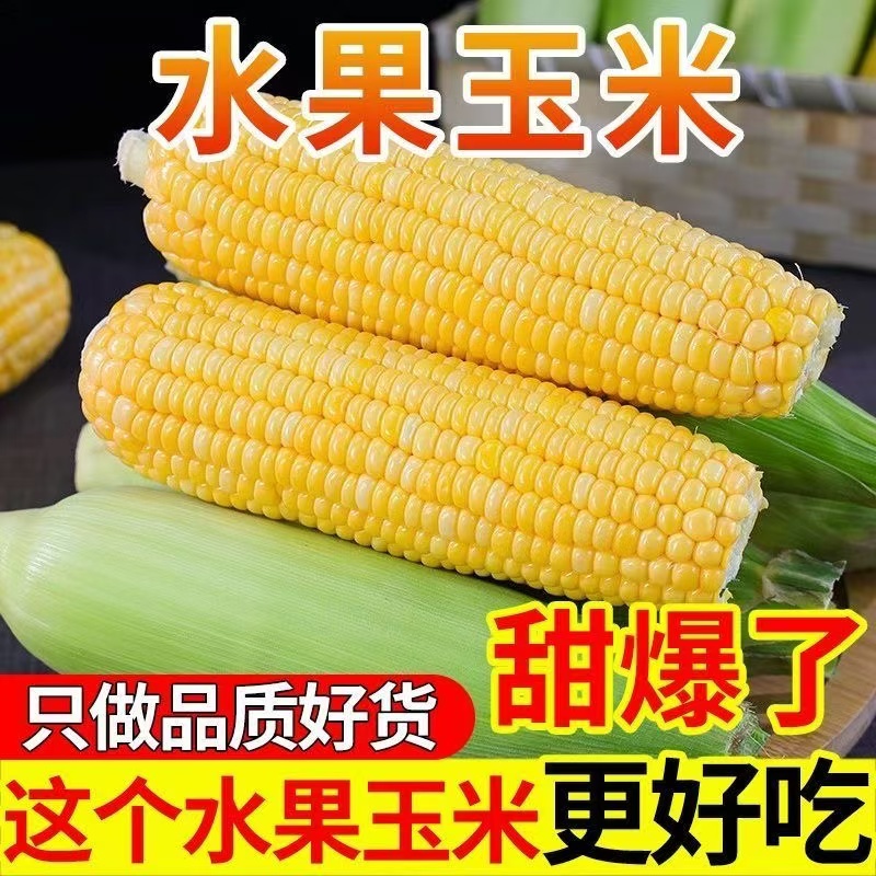 云南水果甜玉新鲜现摘米农多汁爆浆新品即食带皮发家特色生熟两吃