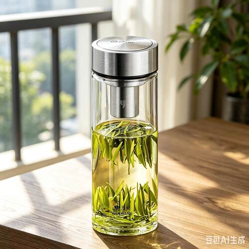 万象单层玻璃杯520ml大容量玻璃杯钢盖大容量喝水杯u303R