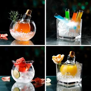 大使系列玻璃杯子水晶分子鸡尾酒杯创意酒杯酒吧酒具特饮杯灯泡杯