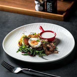 极简风下午茶陶瓷盘蛋糕盘点心盘奶茶店休闲餐厅菜盘零食盘甜品盘