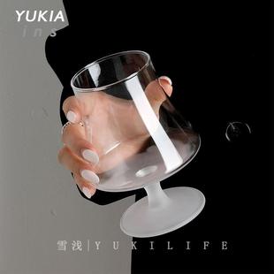 {夕雾结长空 晚灯明窗}中古玻璃杯芬兰vintage白兰地酒杯洋酒杯子