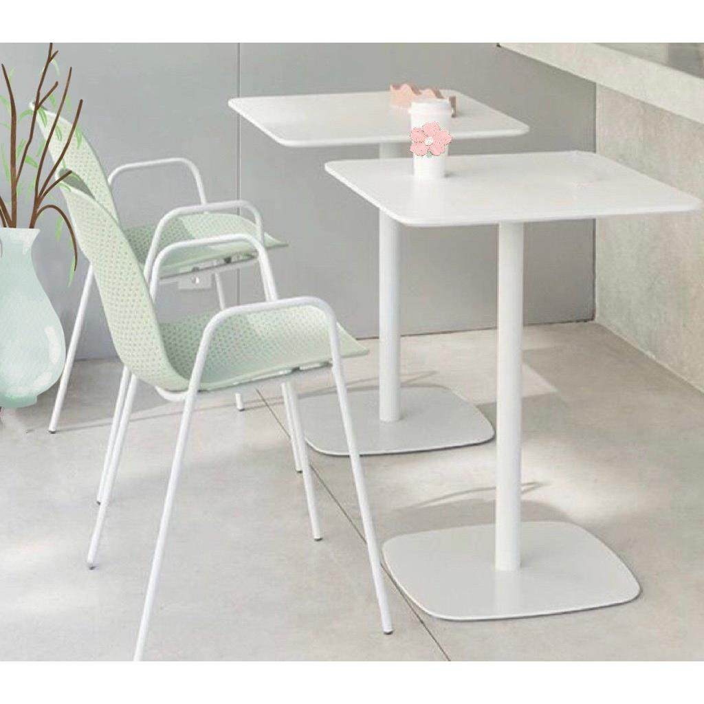 家用小户型北欧奶茶店木餐桌椅组合现代简约小方桌咖啡店爆款白色