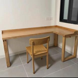 实木L型转角家用写字桌拐角书桌小户型办公工作台电竞桌尺寸定制