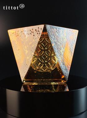 tittot琉园招财琉璃鼎摆件前台聚宝盆工艺品笔筒 旺旺来 开业礼物