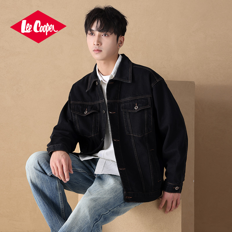 LeeCooper牛仔外套男款宽松大码