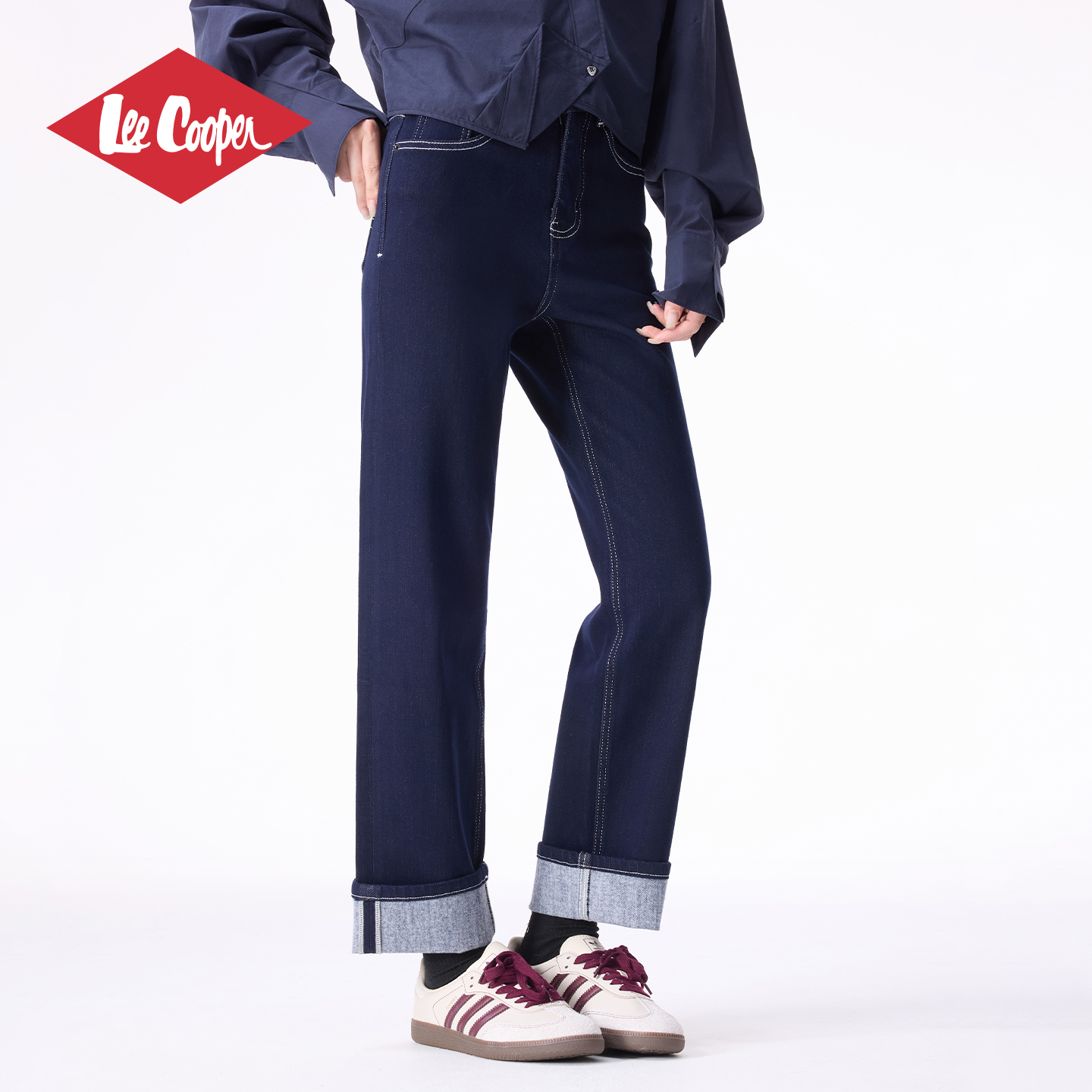 LeeCooper简约直筒牛仔裤女