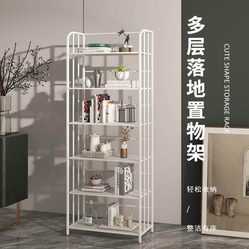 简约多层书架落地铁艺办公储物展示架卧室儿童学生家用置物架