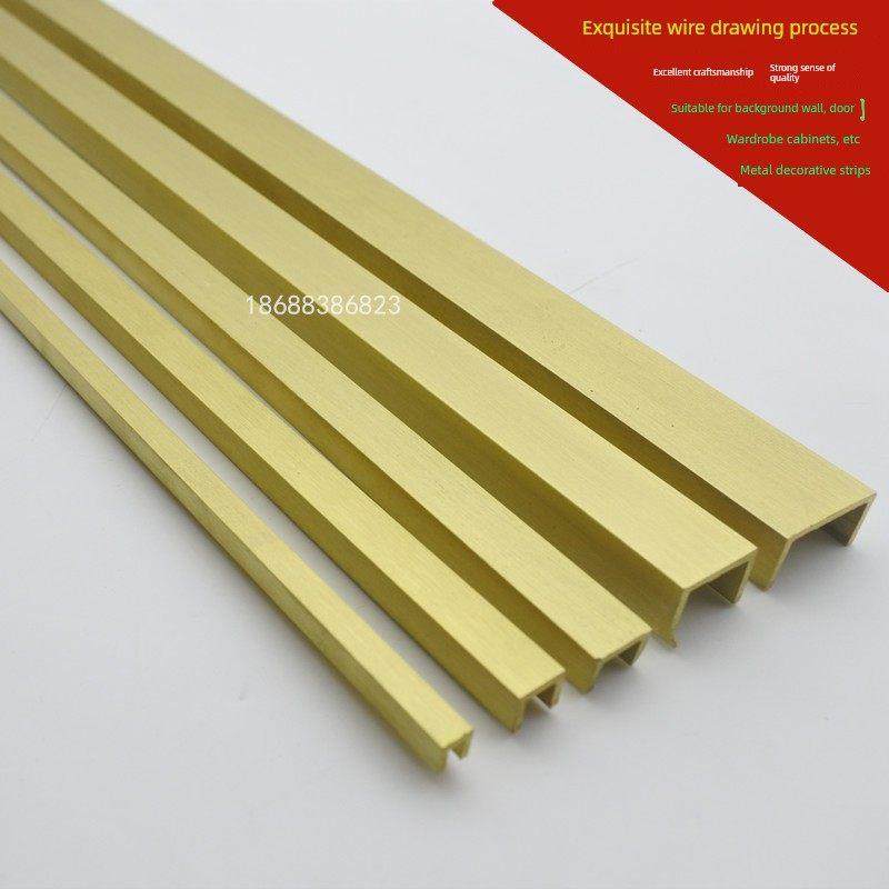 拉丝铜条瓷砖关闭木地板边缘门槛石背景墙柜门实心镶嵌装饰黄铜条,家装主材,收边条/压线条,淘宝优惠券,粉丝福利购,淘宝优惠卷
