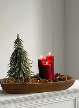 圣诞节香薰蜡烛小型桌面圣诞树发光摆件场景氛围装饰品组合套餐