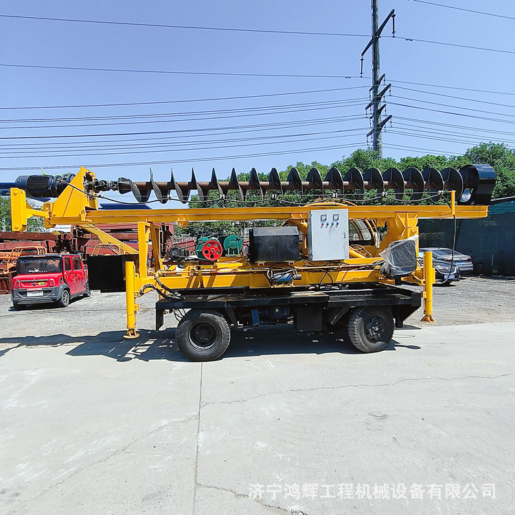 新房盖造地基打桩机 红砖螺旋钻车360°旋转作业 8米大直径挖洞机