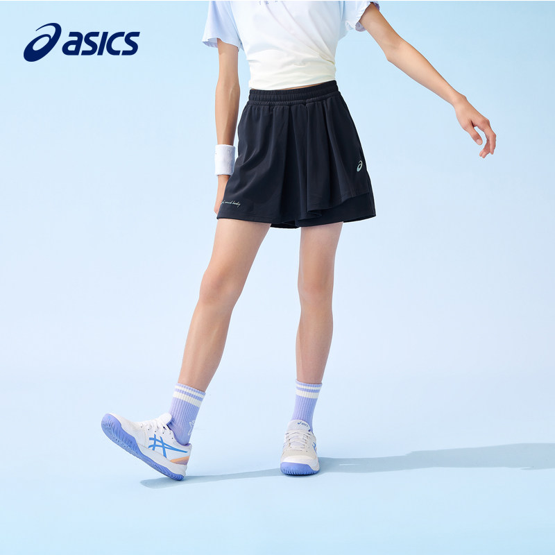 亚瑟士女童短裙2026年夏季女童网球运动针织裙薄款凉感透气半身裙