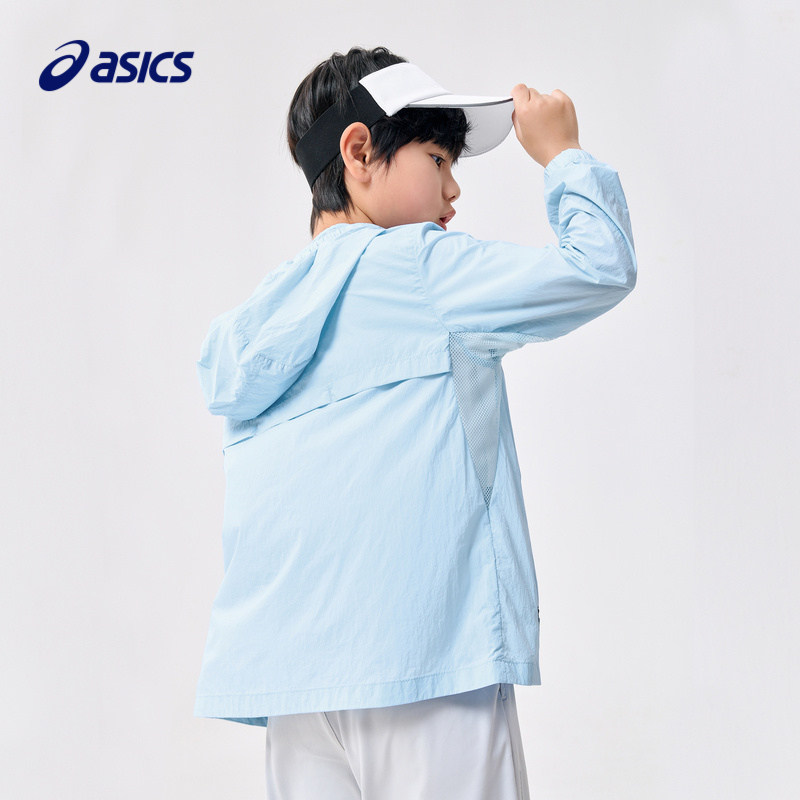 ASICS/亚瑟士童装舒适新款秋季男女儿童梭织防晒衣轻薄休闲便服