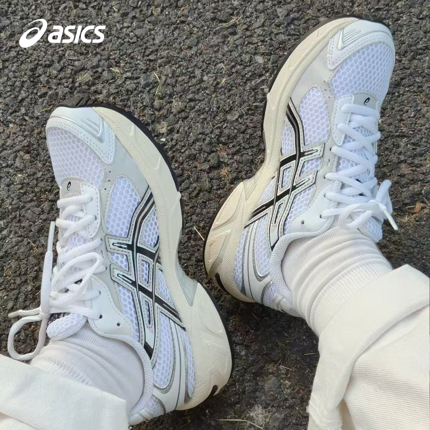 亚瑟士网面复古透气儿童运动鞋