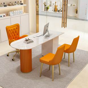 美容院医美面诊咨询师桌子口腔皮肤检测接待桌岩板洽谈办公桌书桌