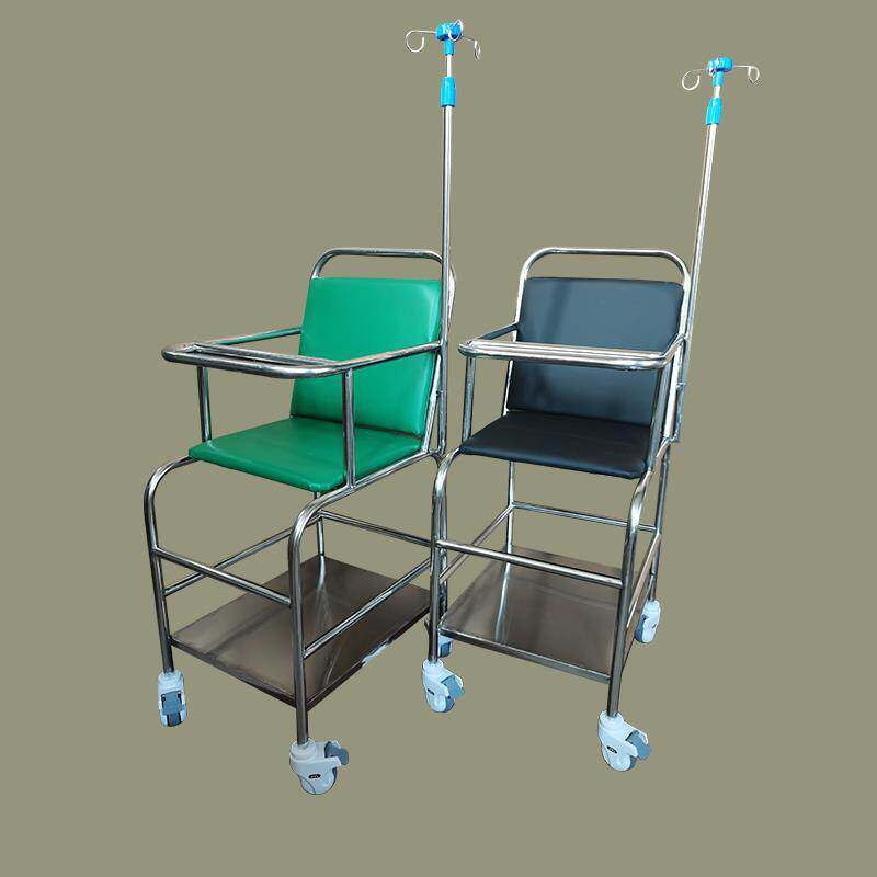 不锈钢儿童输液椅医用推车不锈钢婴幼儿检查椅带轮可移动