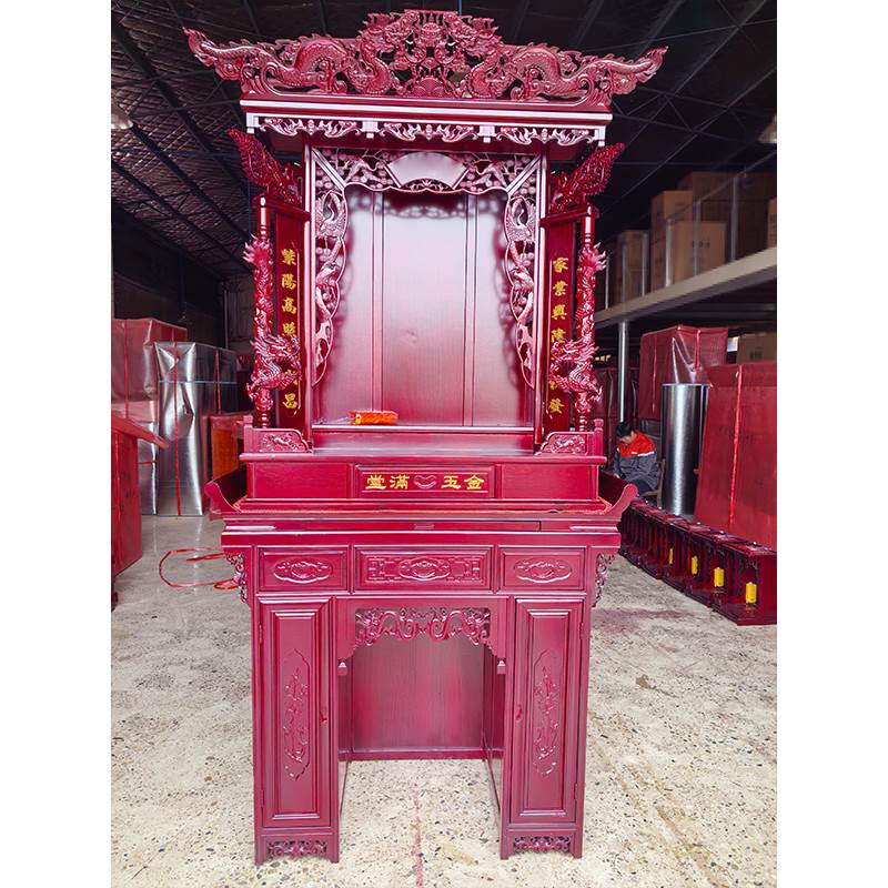 神龛壁挂式实木供桌香火台055家用敬神香台财神爷供桌香案台立柜