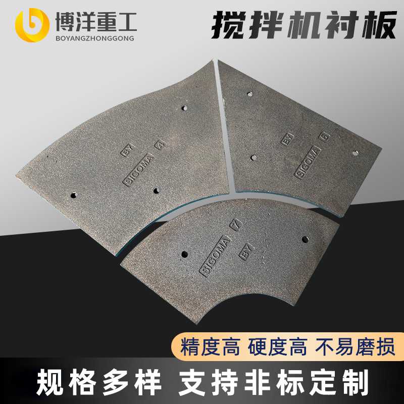 搅拌机衬板 搅拌机配件衬板方形衬板衬板翻砂件刮板搅拌臂图片