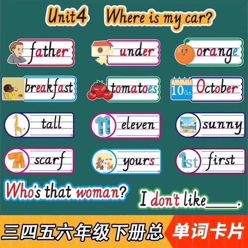 新人教版PEP全册四线三格单词卡