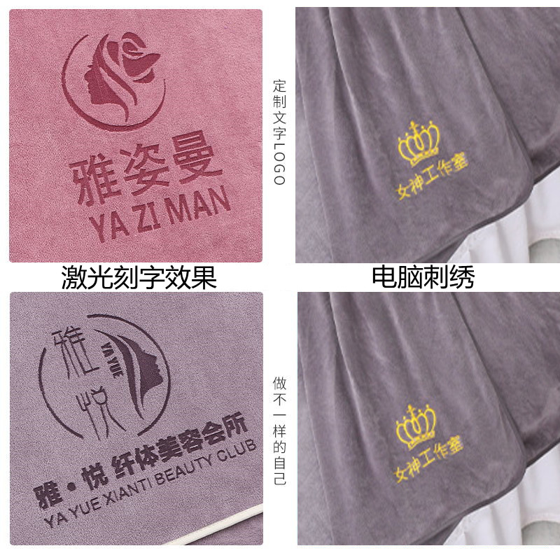 10条装美容毛巾加厚吸水不掉毛理发店白色干发巾定制logo