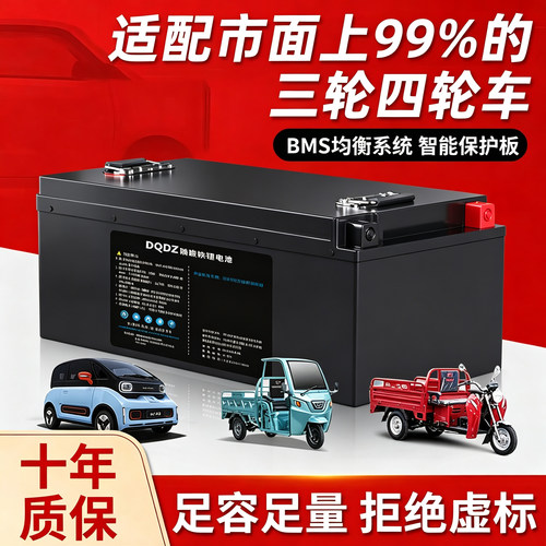 电三四轮车专用锂电池48v60v72v