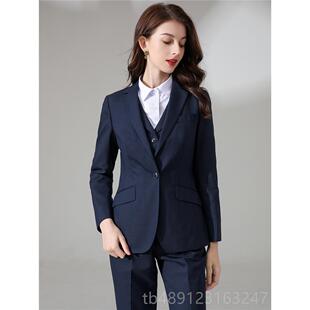 正品新款光大银行士工藏蓝西装女行服作服光色大工装西服西裤衬衫