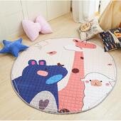 正品 in宝垫宝爬行垫卡通防滑多功能圆形布质地s垫儿童具收玩纳游
