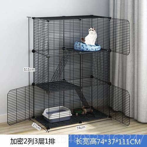 正品猫笼子型可放猫砂盆双小猫屋家室用内大号猫笼隔离层猫咪用品