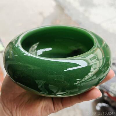 正品玉工品玉石阿青富汗玉玉烟器灰艺缸鱼缸摆件家居办公桌摆件包