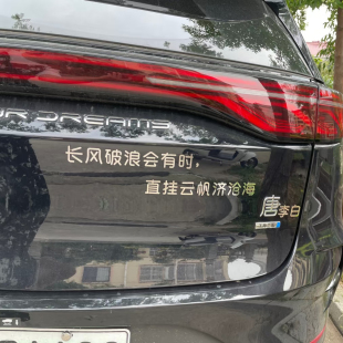 长风破浪会有时直挂云帆济沧海比亚迪唐汽车车贴个性3D搞笑车标贴