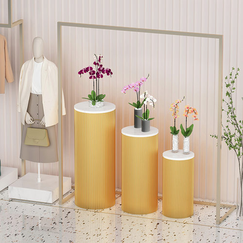 现代简约轻奢大理石花架客厅高端落地式摆件装饰架北欧花盆置物架