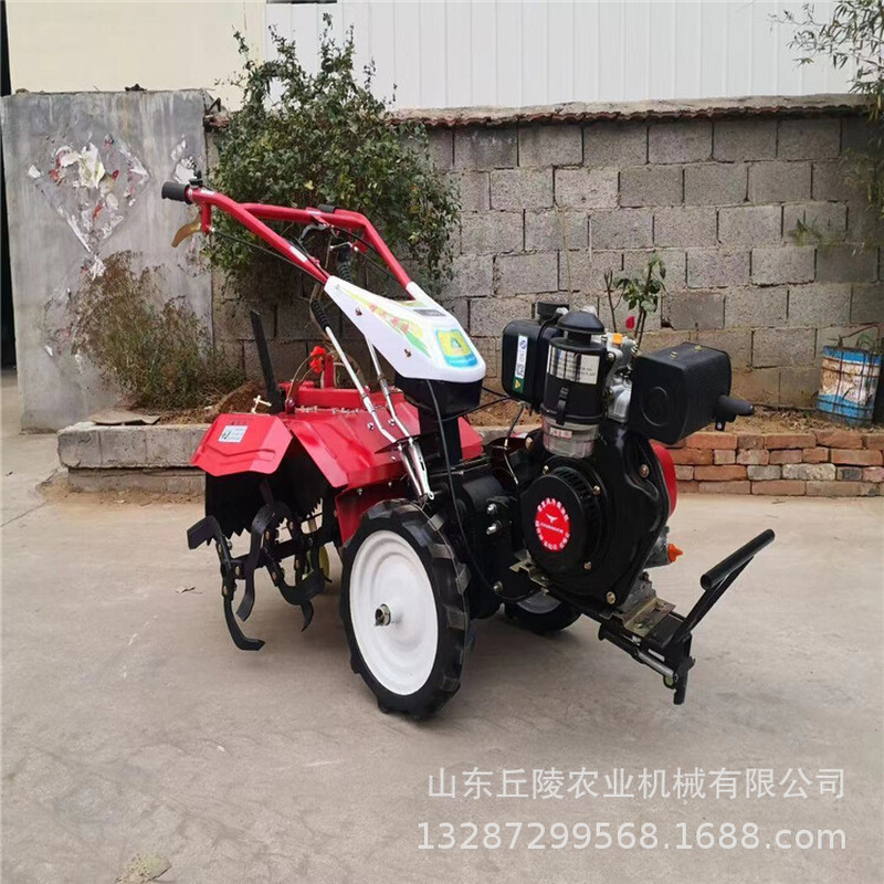 小型手推柴汽油微耕机牵引玉米播种机  松土机开沟犁地机厂家供应