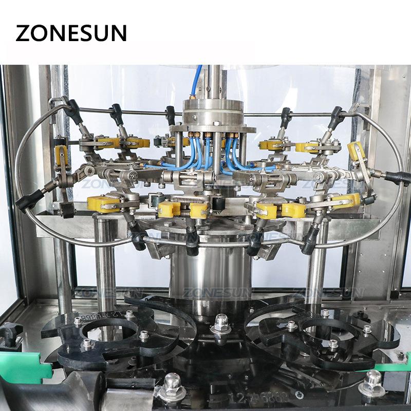 ZONSU动N全自翻转式灌装洗瓶风烘干E设备红葡酒MRP萄酒灌装旋盖贴