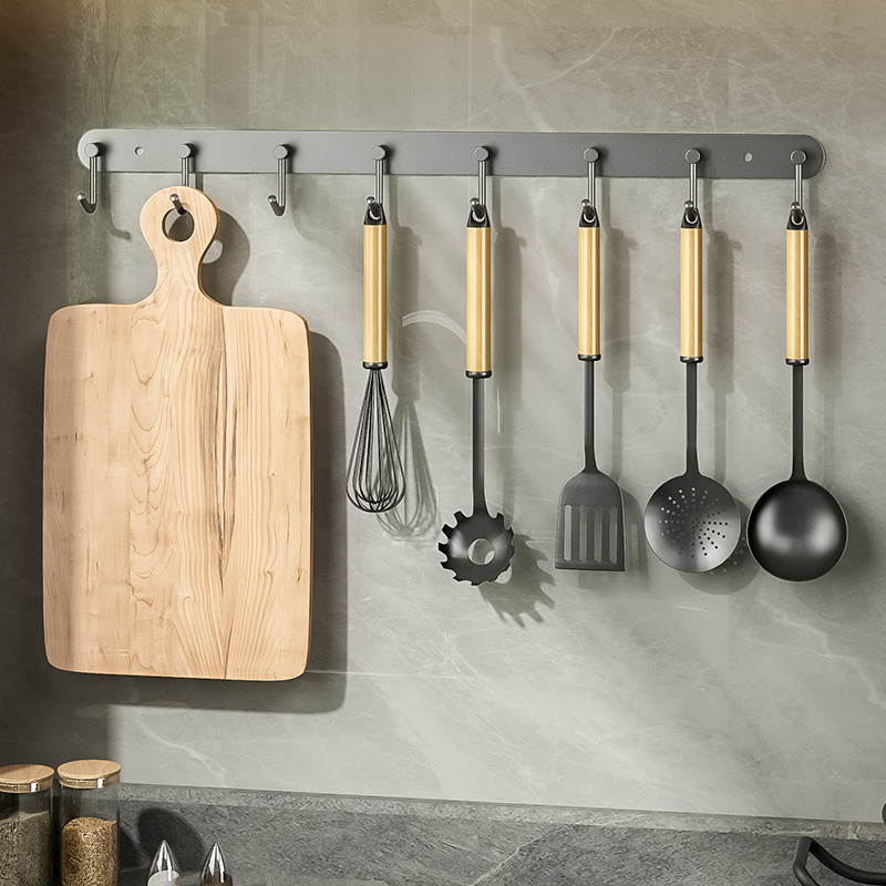 厨房挂钩免打孔不锈钢排钩