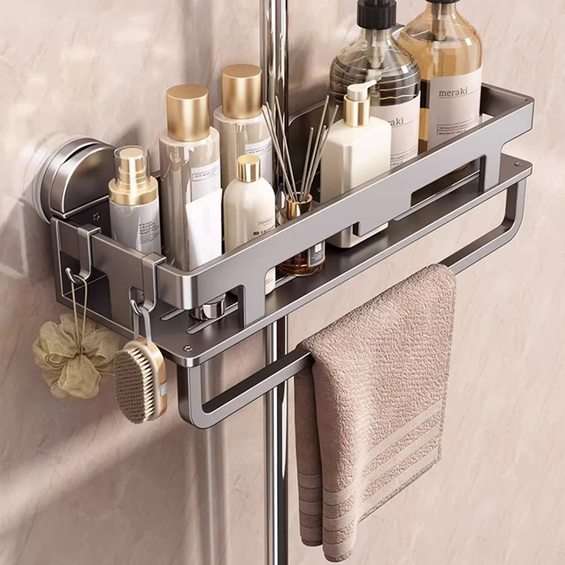 吸盘淋浴花洒置物架浴室托盘