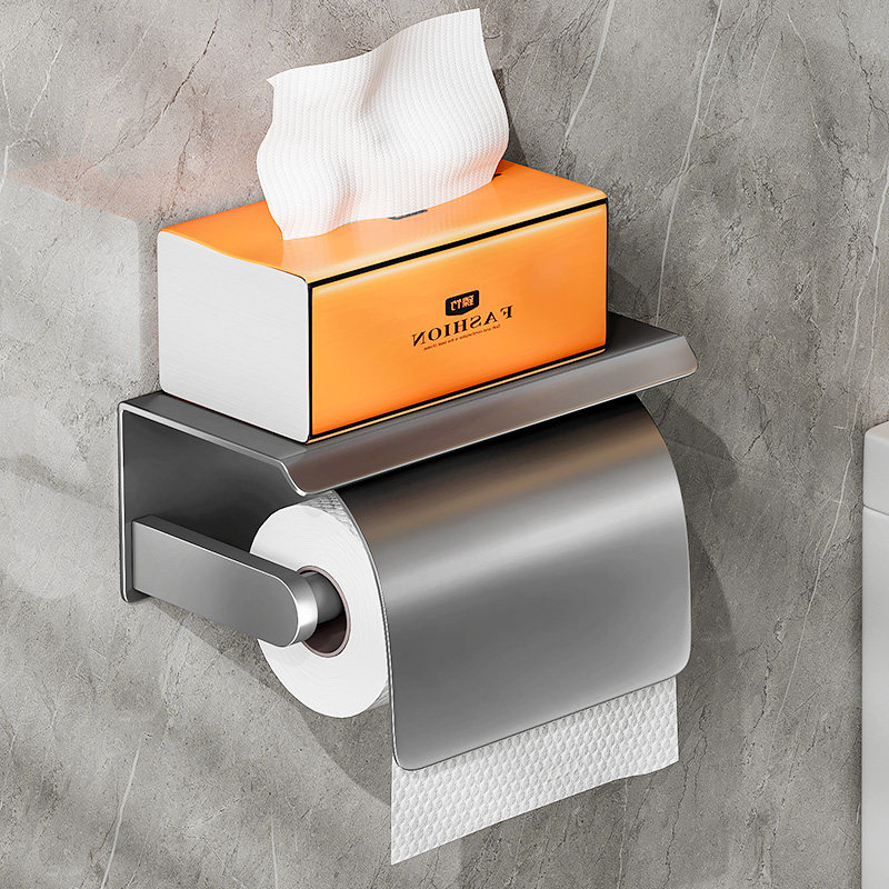 卫生间免打孔卷纸盒置物架