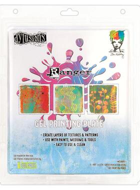 凝胶垫Gel Plate Printing卡片肌理染卡明胶版画板树叶转印印刷板