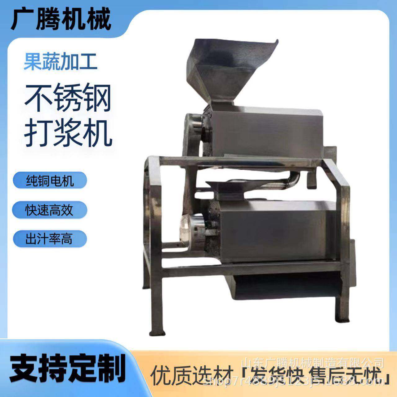 樱桃去核打浆机不锈钢水果无核打泥设备商用榴莲去核打泥机