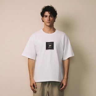 Azure Hues『糯感轻磨毛』数码印复古油画印花老钱度假风休闲T恤