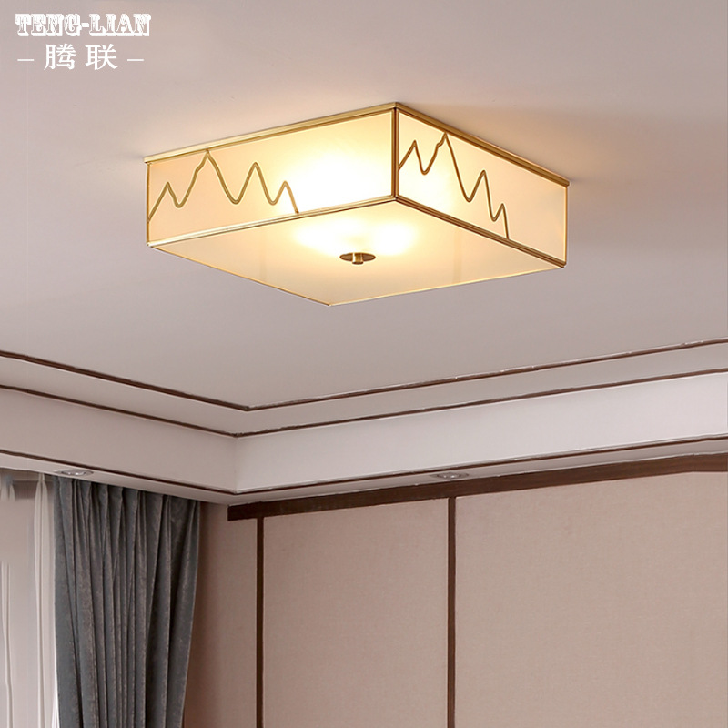中式简约卧室房间吸顶灯温馨大气复式楼客厅书房楼梯家用吸顶灯具