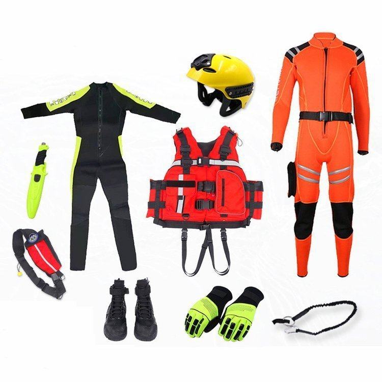 便携式水域救援套装组合式单人救援装备防水耐磨服连体式救援服