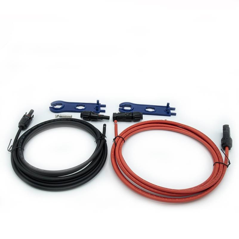 光伏连接线，1000V按压式MC4连接器，4mm2单头光伏延长线