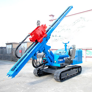 光伏打桩机 工程太阳能电站螺旋钻孔机液压钻孔打桩一体机履带式