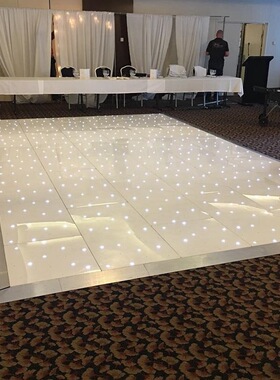 20x20ft婚礼亚克力白色地板 Star light Dance Floor星空地砖