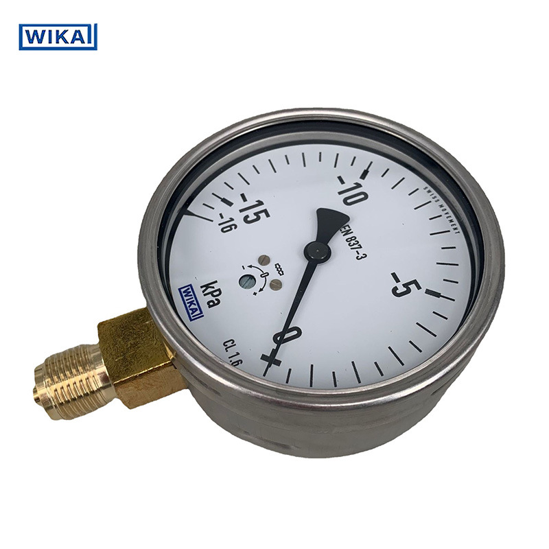 wika压力表  不锈钢表壳工业用膜盒式压力表612.20 EN 837-3