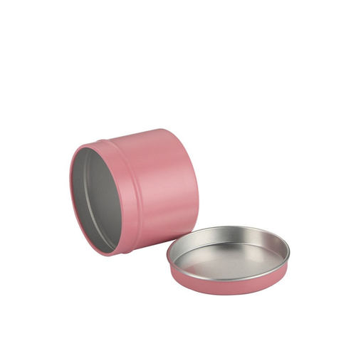 厂家直供蜡烛铝罐 车载香薰蜡烛铝盒 100ml粉色铝罐现货 60*45mm